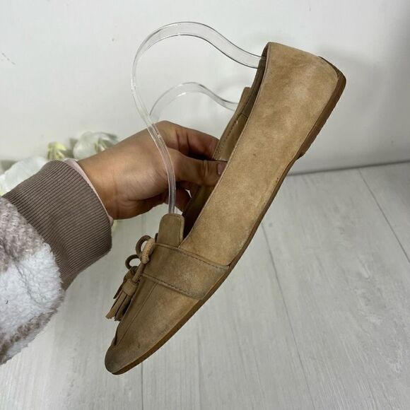 Talbots Women’s Francesca Tan Suede Leather Driving Flat Size 8.5 - Picture 5 of 10